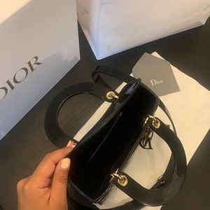 Authentic My ABC Lady Dior Black Patent Bag